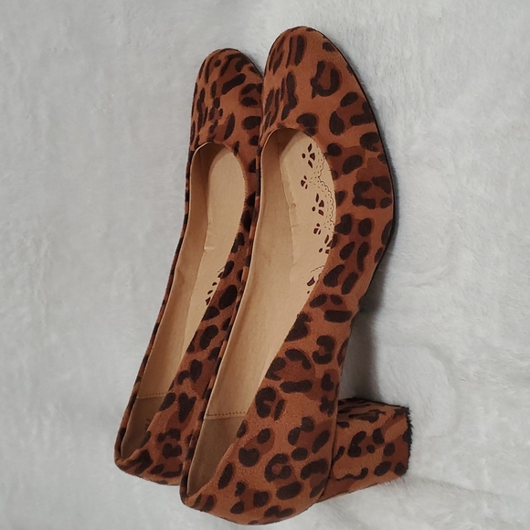 By Claundy suede blockheel animal print 8M (Ss18) - Picture 3 of 7